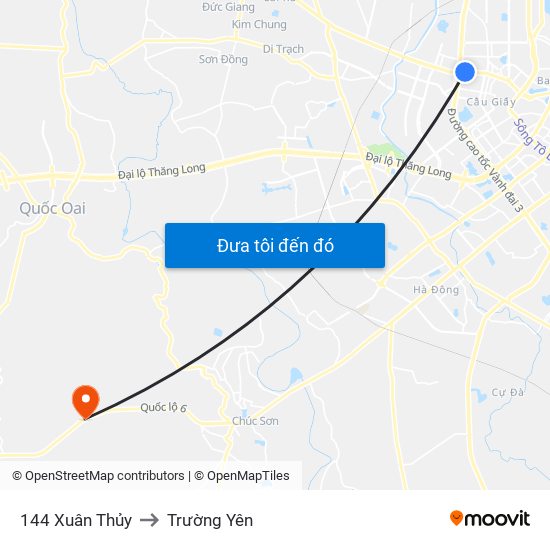 Gần Nhà Sách Sư Phạm (Đại Học Sư Phạm Hà Nội) - 136 Xuân Thủy to Trường Yên map