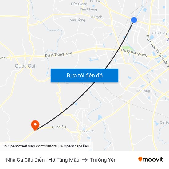 Nhà Ga Cầu Diễn - Hồ Tùng Mậu to Trường Yên map