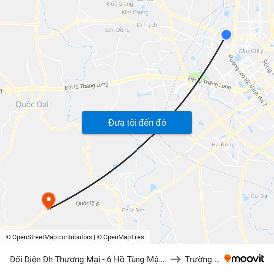 Đối Diện Đh Thương Mại - 6 Hồ Tùng Mậu (Cột Sau) to Trường Yên map