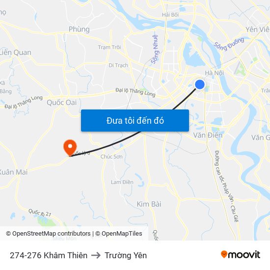 274-276 Khâm Thiên to Trường Yên map