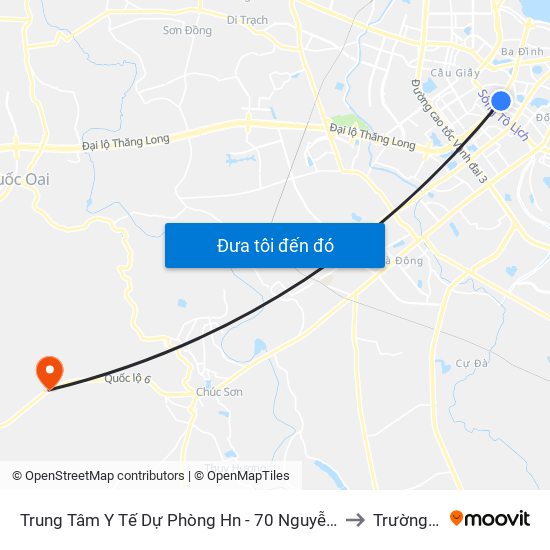 Trung Tâm Y Tế Dự Phòng Hn - 70 Nguyễn Chí Thanh to Trường Yên map