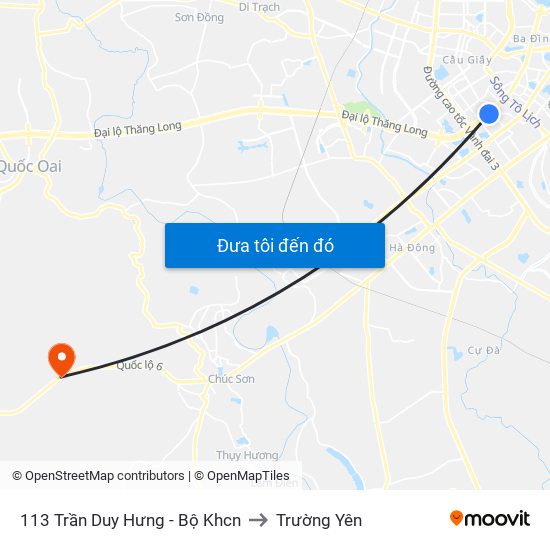 113 Trần Duy Hưng - Bộ Khcn to Trường Yên map