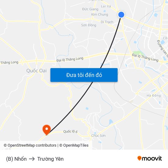 (B) Nhổn to Trường Yên map