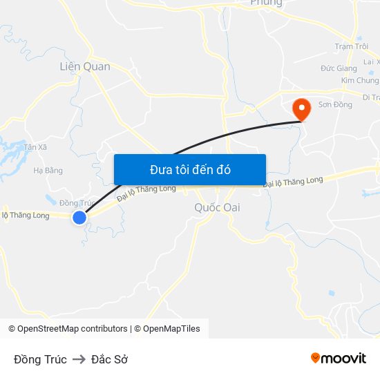 Đồng Trúc to Đắc Sở map