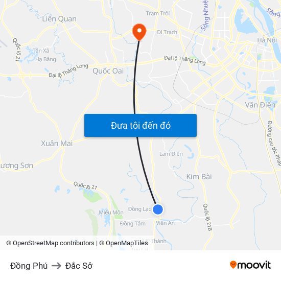 Đồng Phú to Đắc Sở map