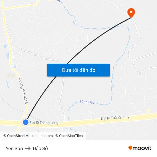 Yên Sơn to Đắc Sở map