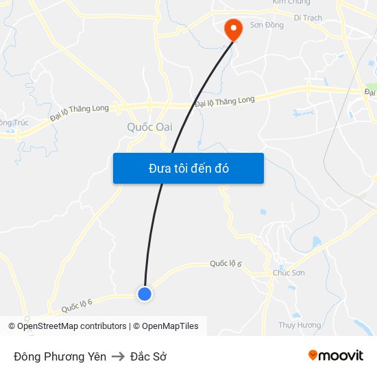 Đông Phương Yên to Đắc Sở map