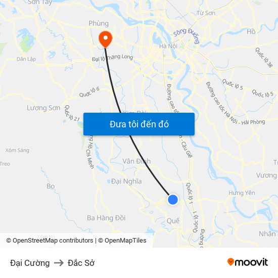 Đại Cường to Đắc Sở map