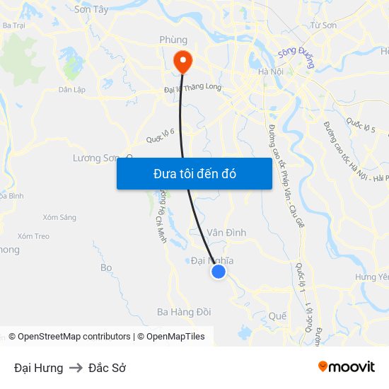 Đại Hưng to Đắc Sở map