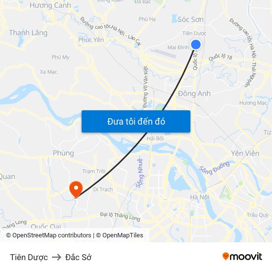 Tiên Dược to Đắc Sở map