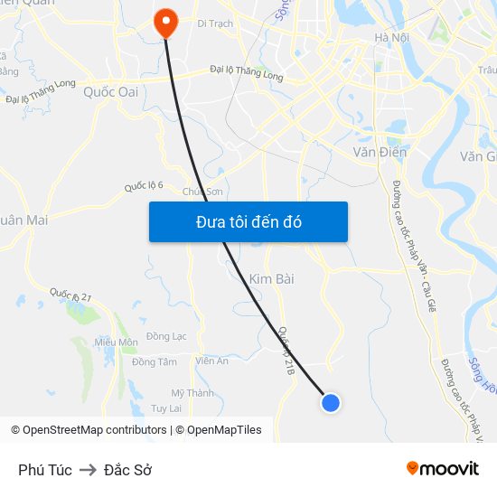 Phú Túc to Đắc Sở map