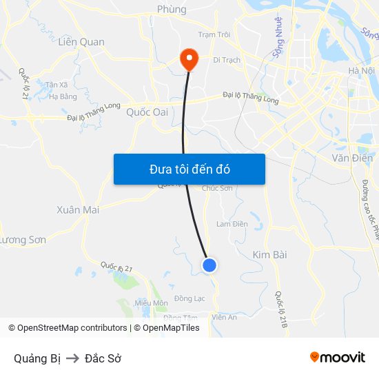 Quảng Bị to Đắc Sở map