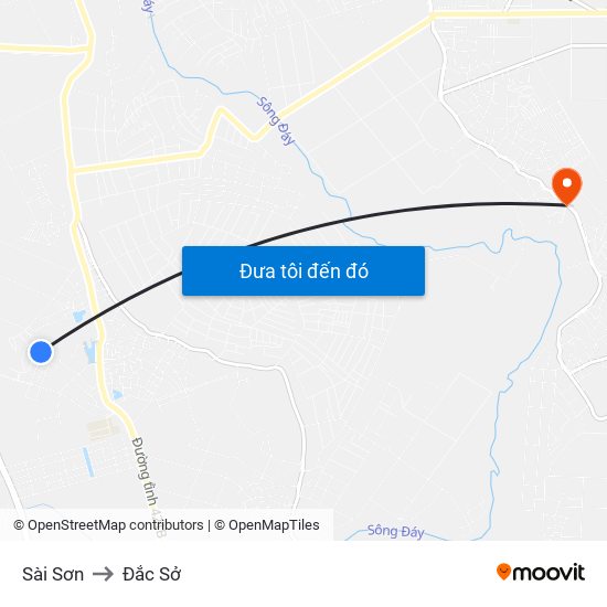 Sài Sơn to Đắc Sở map