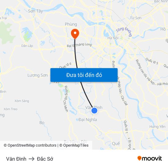 Vân Đình to Đắc Sở map