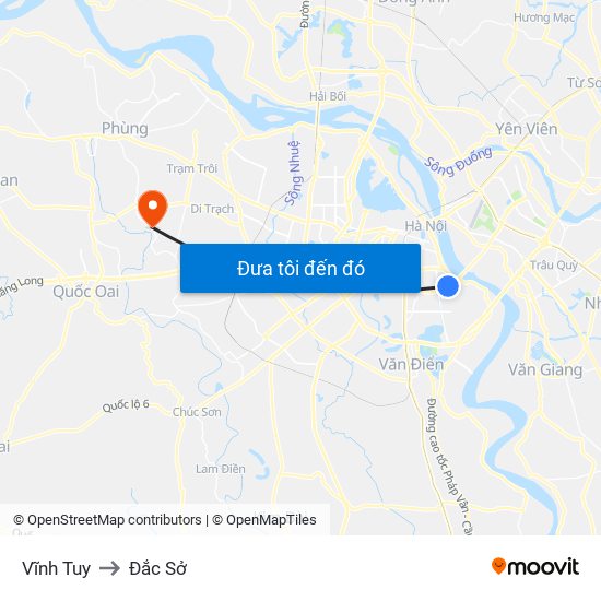 Vĩnh Tuy to Đắc Sở map