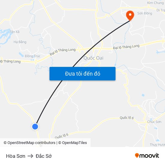 Hòa Sơn to Đắc Sở map