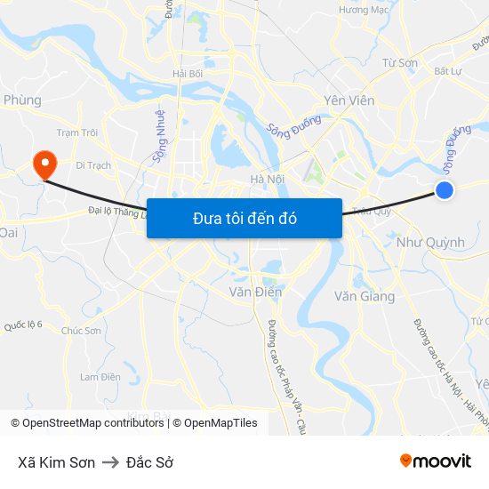 Xã Kim Sơn to Đắc Sở map