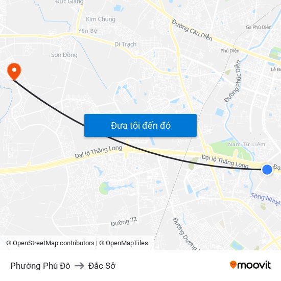 Phường Phú Đô to Đắc Sở map