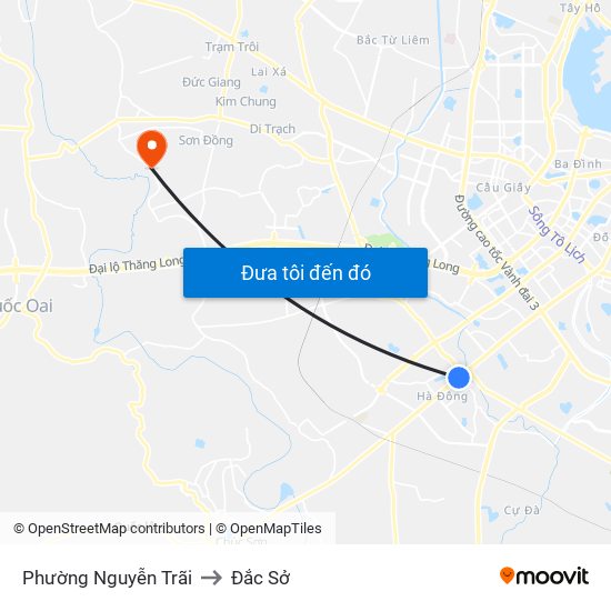 Phường Nguyễn Trãi to Đắc Sở map