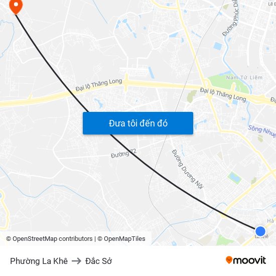 Phường La Khê to Đắc Sở map