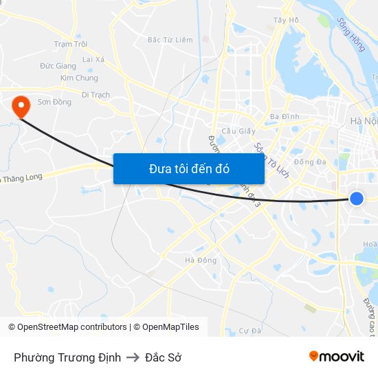 Phường Trương Định to Đắc Sở map