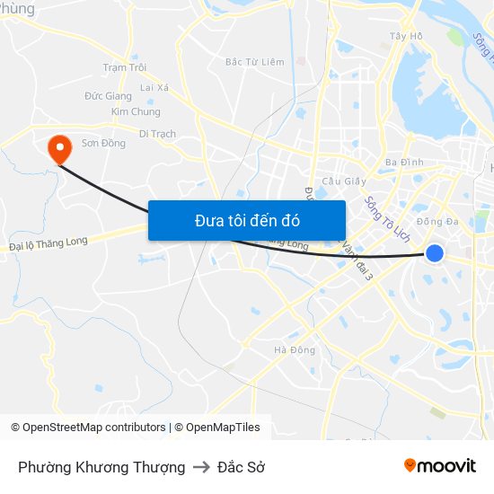 Phường Khương Thượng to Đắc Sở map