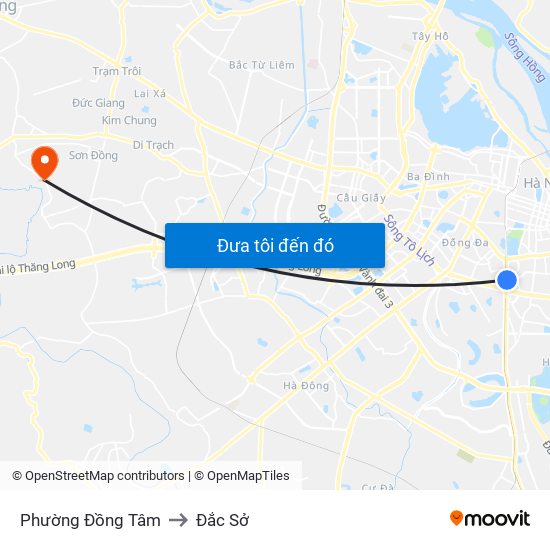 Phường Đồng Tâm to Đắc Sở map