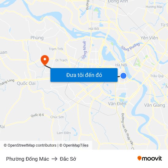 Phường Đống Mác to Đắc Sở map