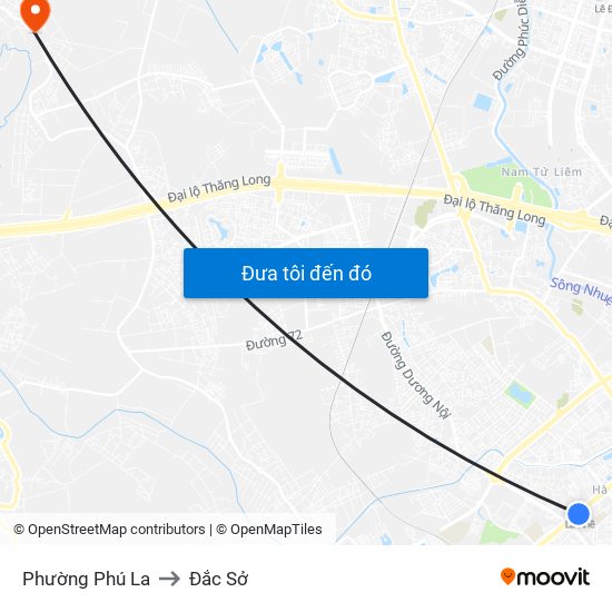 Phường Phú La to Đắc Sở map