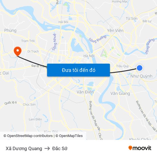 Xã Dương Quang to Đắc Sở map