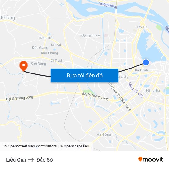 Liễu Giai to Đắc Sở map