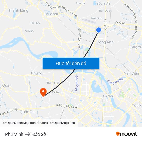Phú Minh to Đắc Sở map