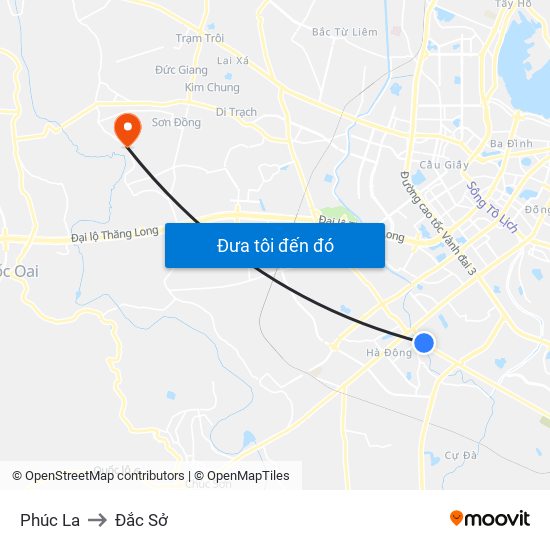 Phúc La to Đắc Sở map