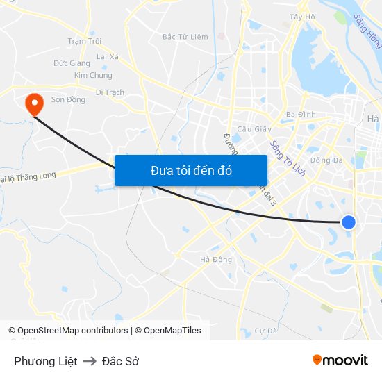 Phương Liệt to Đắc Sở map