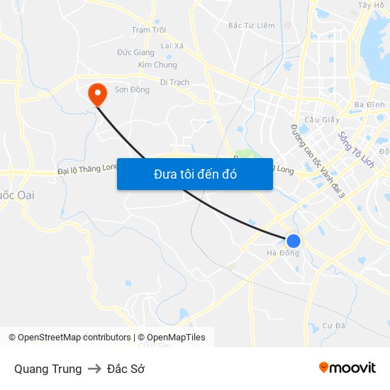 Quang Trung to Đắc Sở map