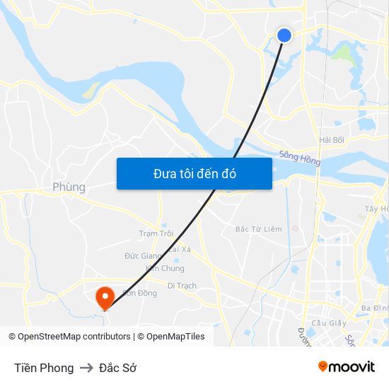 Tiền Phong to Đắc Sở map