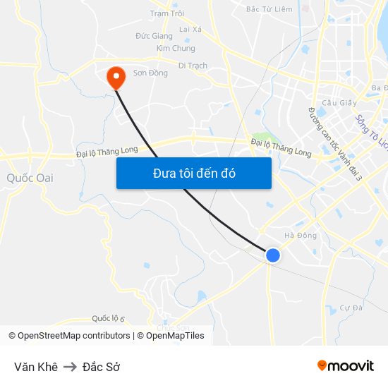 Văn Khê to Đắc Sở map