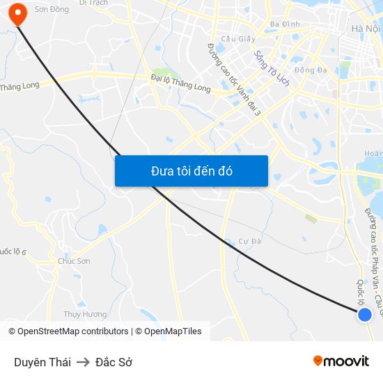 Duyên Thái to Đắc Sở map