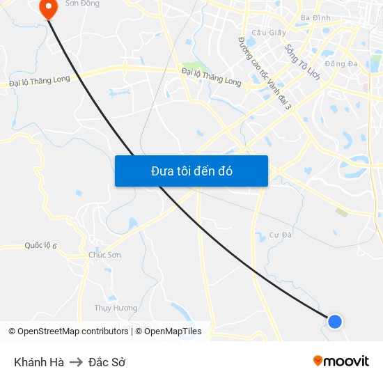 Khánh Hà to Đắc Sở map