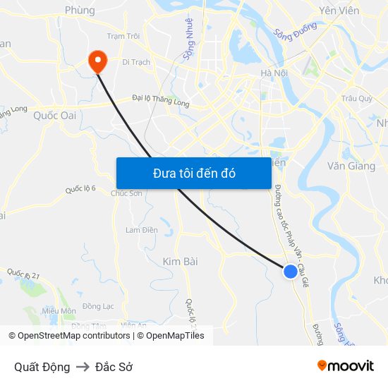 Quất Động to Đắc Sở map