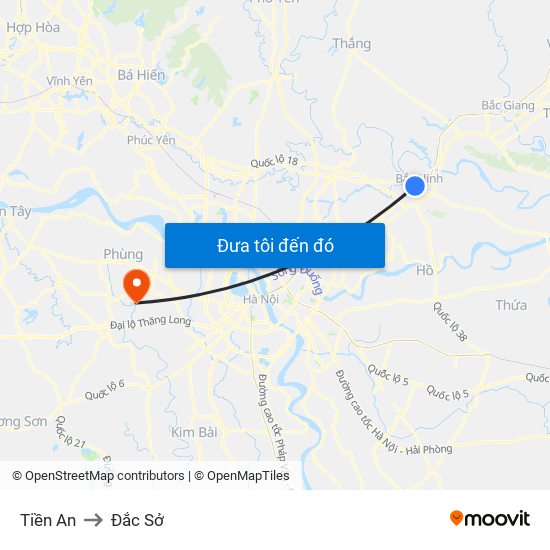 Tiền An to Đắc Sở map