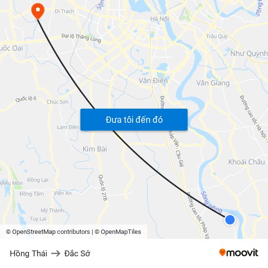 Hồng Thái to Đắc Sở map