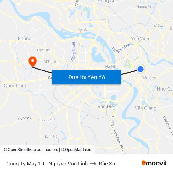 Công Ty May 10 - Nguyễn Văn Linh to Đắc Sở map