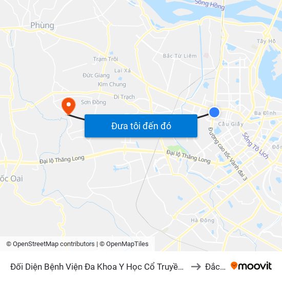 Đối Diện Bệnh Viện Đa Khoa Y Học Cổ Truyền - Phạm Hùng to Đắc Sở map