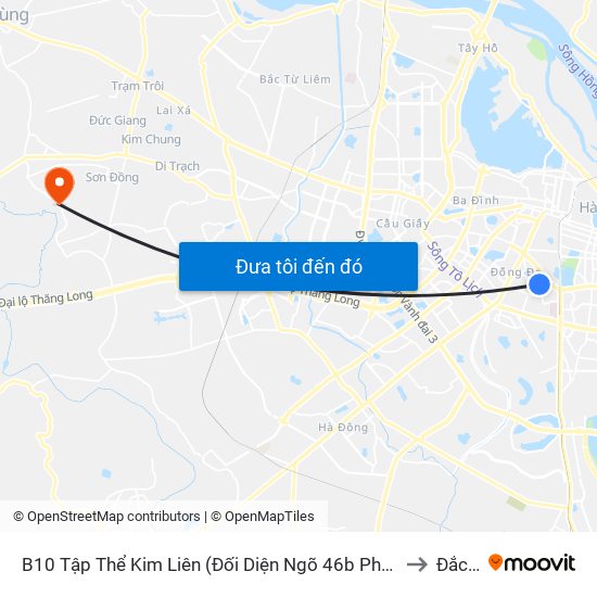 B10 Tập Thể Kim Liên (Đối Diện Ngõ 46b Phạm Ngọc Thạch) to Đắc Sở map