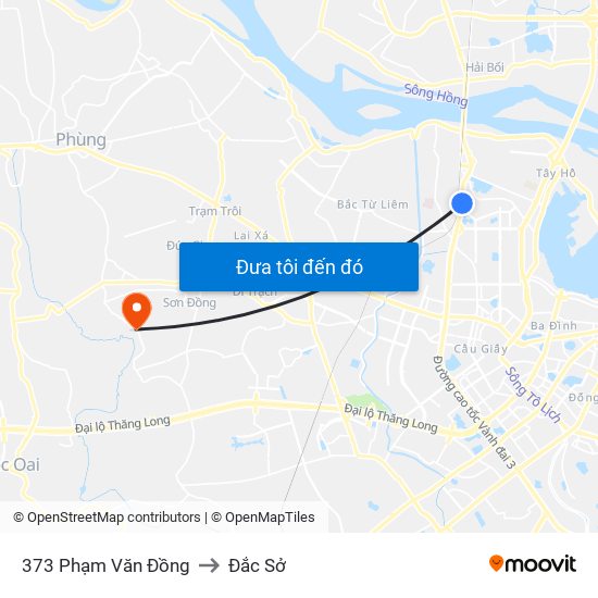 373 Phạm Văn Đồng to Đắc Sở map