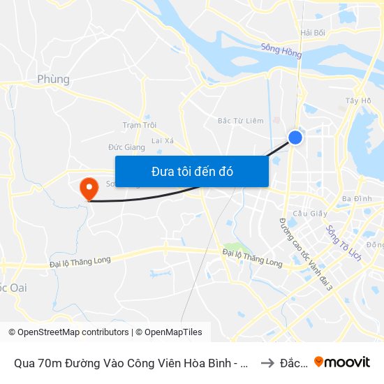 Qua 70m Đường Vào Công Viên Hòa Bình - Phạm Văn Đồng to Đắc Sở map