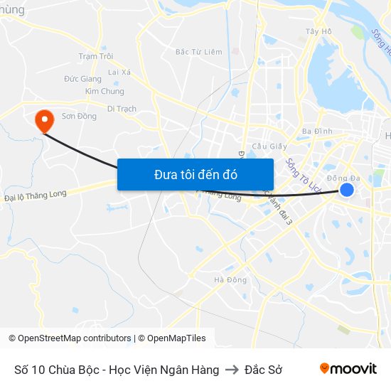 Công Ty In Thương Mại & Dịch Vụ Ngân Hàng - Số 10 Chùa Bộc to Đắc Sở map