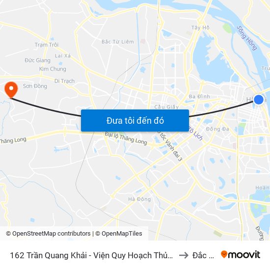 162 Trần Quang Khải - Viện Quy Hoạch Thủy Lợi to Đắc Sở map