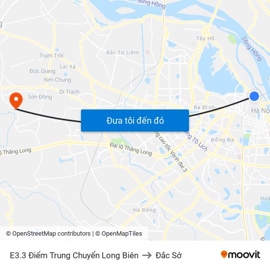 E3.3 Điểm Trung Chuyển Long Biên to Đắc Sở map